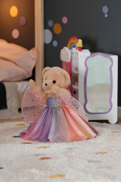 Fustan kukulle Zapf Creation BABY Born Rainbow Dress, për kukulla 43 cm, me krahë dhe glitter, shumëngjyrësh