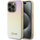 Mbrojtëse telefoni Guess Saffiano Iridescent Script për iPhone 15 Pro, 6.1", gradient, ngjyrë ari