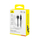 Кабел за полнење Baseus Gem, USB A кон Lightning, 2 m, 2.4A, црна