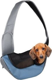 Çantë transporti Flamingo Yumpa Front Bag për qen të vegjël, poliester, blu