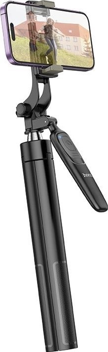 Shkop selfie tripod Hoco K19 me telekomandë Bluetooth, i zi