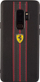 Mbrojtëse telefoni Ferrari Urban për Samsung Galaxy S9 Plus, lëkurë e vërtetë, stil sportiv, e zezë