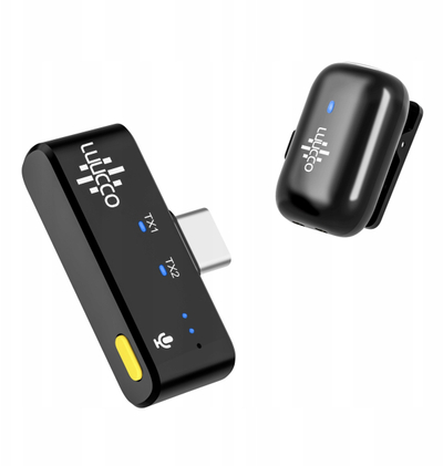 Mikrofon lavalier pa kabllo Luucco Minipods K1, USB C, ulje zhurme, i zi