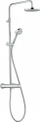 Set dushi termostatik Kludi Logo Dual Shower System, montim mural, përfundim krom