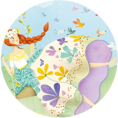 Set loje Djeco Spring Princess, 36 pjesë, princesha e pranverës, shumëngjyrësh