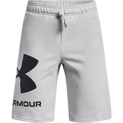 Pantallona të shkurtra djemsh Under Armour Rival Fleece Logo, pambuk, gri