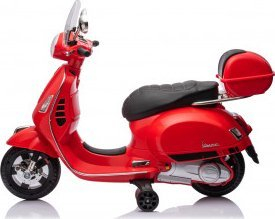 Motorr elektrik për fëmijë Milly Mally Vespa GTS Super, 6V, me drita LED, i kuq