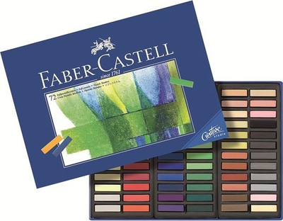 Pastelë të butë Faber Castell Soft Pastels Mini, set me 72 copë, kuti kartoni, shumëngjyrësh