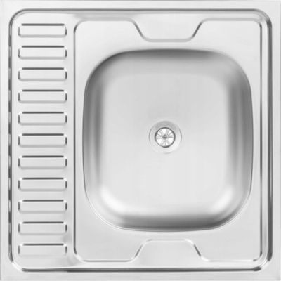 Lavaman kuzhine Single Bowl Metal Sink Series 60, çelik inox, montim nga lart, ngjyrë argjendtë