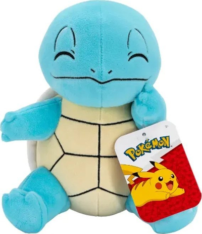 Peluçe Pokemon Jazwares Squirtle, 18 cm, lodër koleksionuese, shumëngjyrëshe