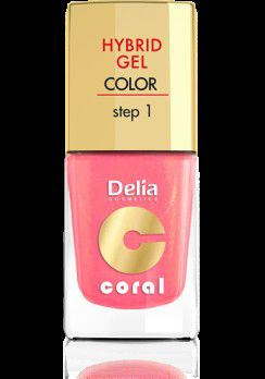 Llak thonjsh Delia Cosmetics Coral Hybrid Gel nr. 16, 11ml, rozë e mesme e ngrohtë