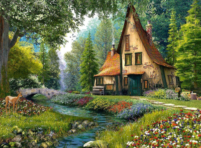Puzzle Castorland: Cottage, 2000 elemente