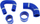 Tub silikoni marrës TurboWorks Subaru Impreza GC8 GF8 EJ20 WRX STI 99-00, rezistent deri 200°C, blu