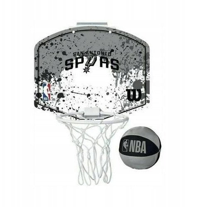 Mini tabelë basketbolli Wilson NBA San Antonio Spurs WTBA1302SAN, set me kosh dhe top, shumëngjyrëshe