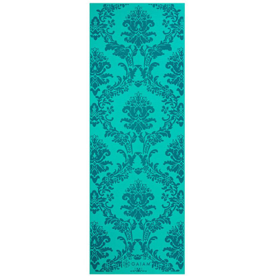 Tapet yoga Gaiam Neo Baroque 58022, 4mm, PVC, ngjyrë turquoise