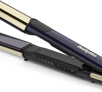 Pеглер за коса Babyliss ST484E, керамички плочи, контрола на температура, црн