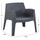 Fotelë lounge për oborr Sleek HM6365.10, polipropilen, 62x68x73 cm, gri e errët