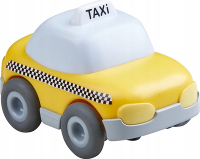 Makine lodër HABA Kullerbu Taxi Push and Go, për kalamaj 2+, e verdhë