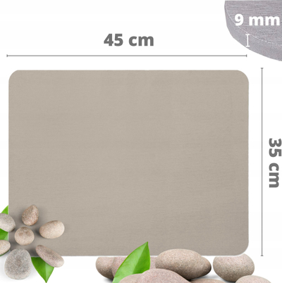 Tapet dushi Douceur d’intérieur, diatomit, 45x35 cm, gri