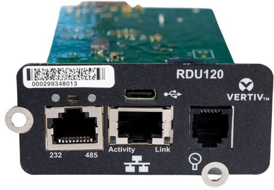 Kartë rrjeti Vertiv Liebert IntelliSlot RDU120, 1Gb Ethernet, RS-485 USB, e zezë