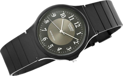 Ora dore Casio MQ-24-1B3, quartz, rezistente ndaj ujit, e zezë