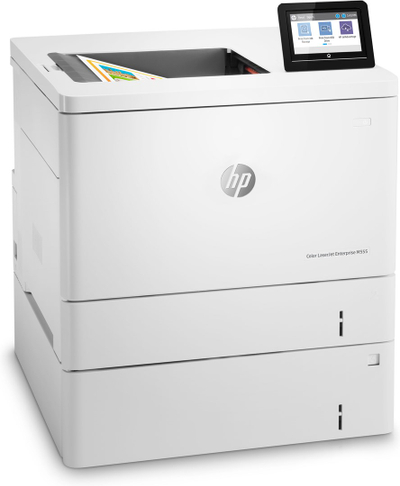 Печатач HP Color LaserJet Enterprise M555x, ласерски во боја, бел