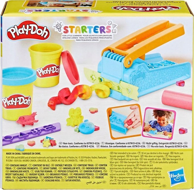 Set lodër Play-Doh Fun Factory Starter Set, 3 kanaçe, aktivitete arti, multingjyrësh