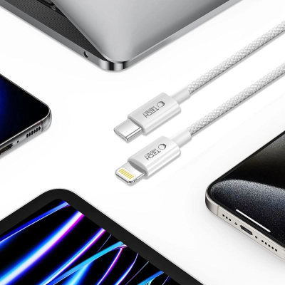 Kabllo karikues Tech-Protect Ultraboost Lite Lightning, USB-C në Lightning, 27W PD 3A 1m, e bardhë