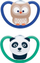 Memë qetësuese NUK Bufi dhe Panda, 2 copë, 18-36 m, e kaltër/gjelbër