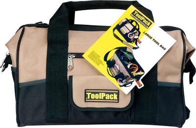 Çantë veglash Toolpack Classic XL 360.022, prej poliestëri 600D, me rrip krahu, bezhë me të zezë