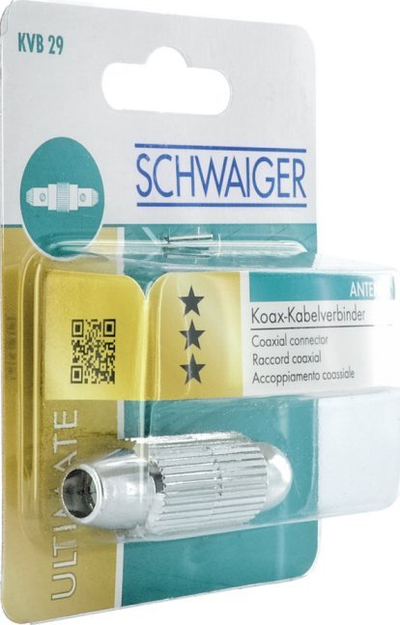 Lidhës koaksial Schwaiger KVB29 531, 1 copë, metalik