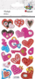 Ngjitëse dekori Titanum Raised Soft Stickers Hearts Mix, 17 copë, zemra 3D, shumëngjyrëshe