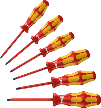 Set kaçavidash Torx Wera Kraftform Plus 133356, VDE, shumëcopësh