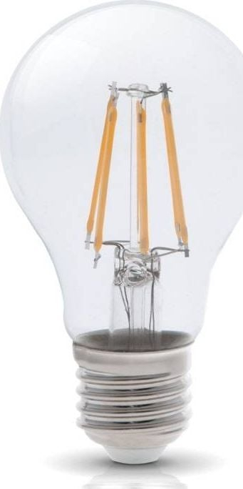 Llambë LED Kobi Globe A60, E27, 7W 4000K, transparente