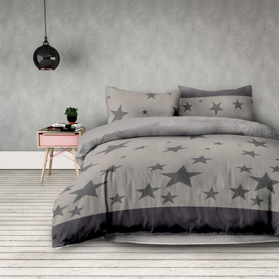 Set mbulesash krevati AmeliaHome Stardust, 155 x 220 cm, mikrofibër, gri antracit