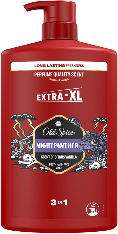Xhel dushi Old Spice Nightpanther, 3 në 1, 1000ml, për burra