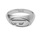 Unazë unisex Diesel Logo Signet, çelik inox, argjendtë