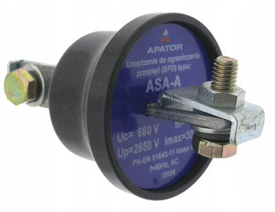 Shkarkues mbimbajtjeje Apator ASA-A, 660V AC, set 3 copë, i zi
