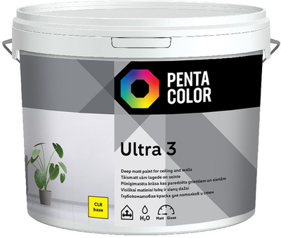 Bojë muri Pentacolor Disperse Paint Ultra Mat, 3L, e bardhë