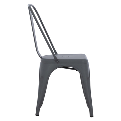 Karrige ngrënieje Melita-Pro prej metali 44x47x84,5Hcm (HM8641.50), gri