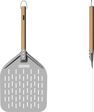 Lopatë për pica Unold Pizza Peel 6881620, alumin, dorezë dru ahu, gri