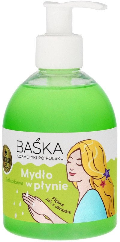 Sapun fluid Baśka Apple, 250 ml, aromë molle, shishe me pompë