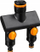 Ndajës uji Fiskars Double Splitter Comfort, 2 dalje, valvul on off, portokalli
