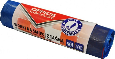 Qese mbeturinash Office Products Premium, 60L, 10 copë, blu