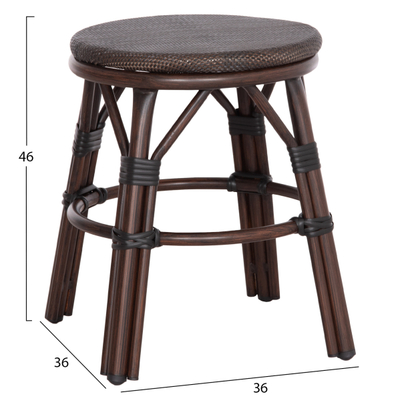 Stol i rrumbullakët Chino prej alumini Φ36x46Hcm (HM6285.01), kaftë