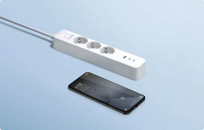 Shirit rryme Xiaomi Power Strip BHR07UKEU, 20W, 3 porta 2C1A, i bardhë