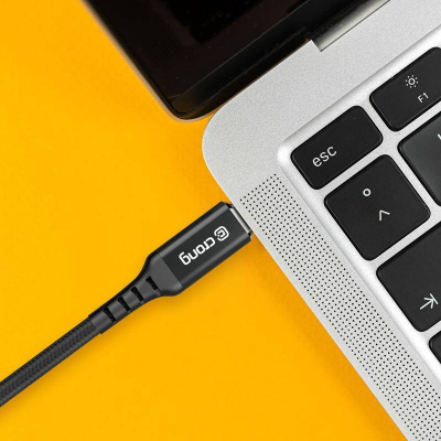 Kabllo USB Crong CRG565, USB A në USB C, 0.25m, 60W, e zezë