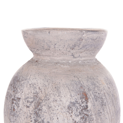 Vazo dekorative Vermo HM4396, terrakotë, 18x19 cm, gri e hapur