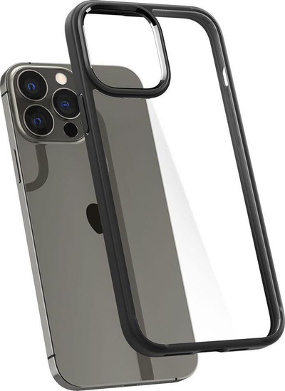 Kapak telefoni Spigen Ultra Hybrid për iPhone 13 Pro Max, mbrojtje TPU dhe polikarbonat, ngjyrë e zezë mat