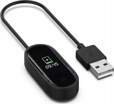 Karikues USB OEM për Xiaomi Mi Band 3 dhe 4, 20cm, i zi